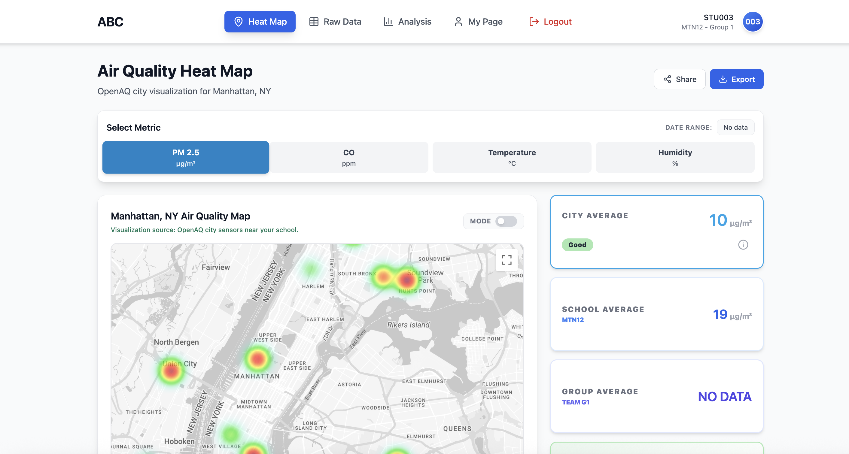 V3 My Page - STU003, MTN12 Group 1, account settings
